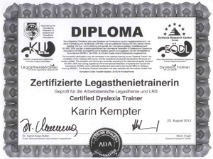 zertifizierte Legasthenietrainering